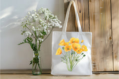 Yellow Poppy Flower Clipart Bundle - CraftNest - Digital Crafting and Art