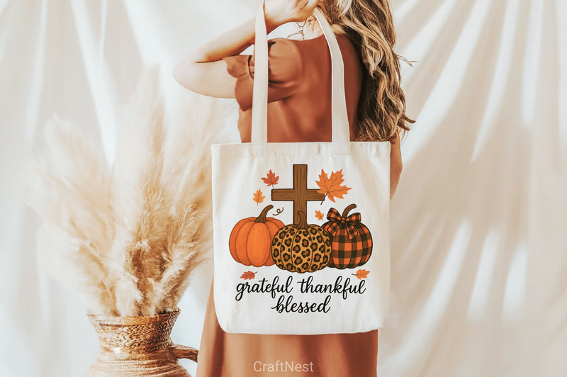 Grateful Thankful Blessed Pumpkin Clipart Bundle - CraftNest - Digital Crafting and Art