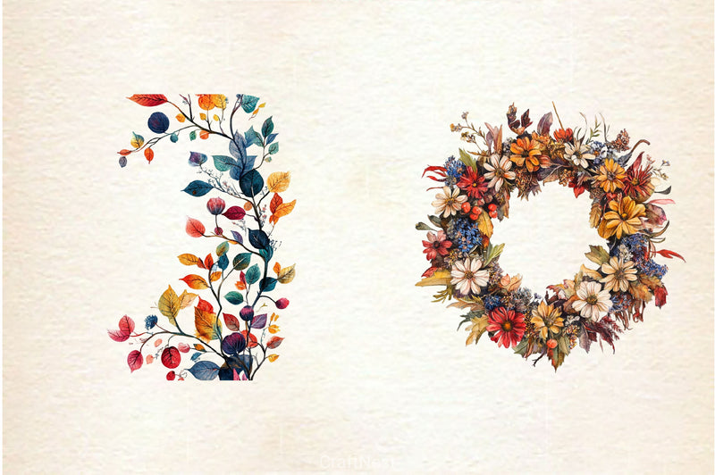 Fall Flowers Clipart Bundle 2 - CraftNest - Digital Crafting and Art