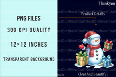 Snowman Winter Christmas Cute Clipart Bundle - CraftNest - Digital Crafting and Art