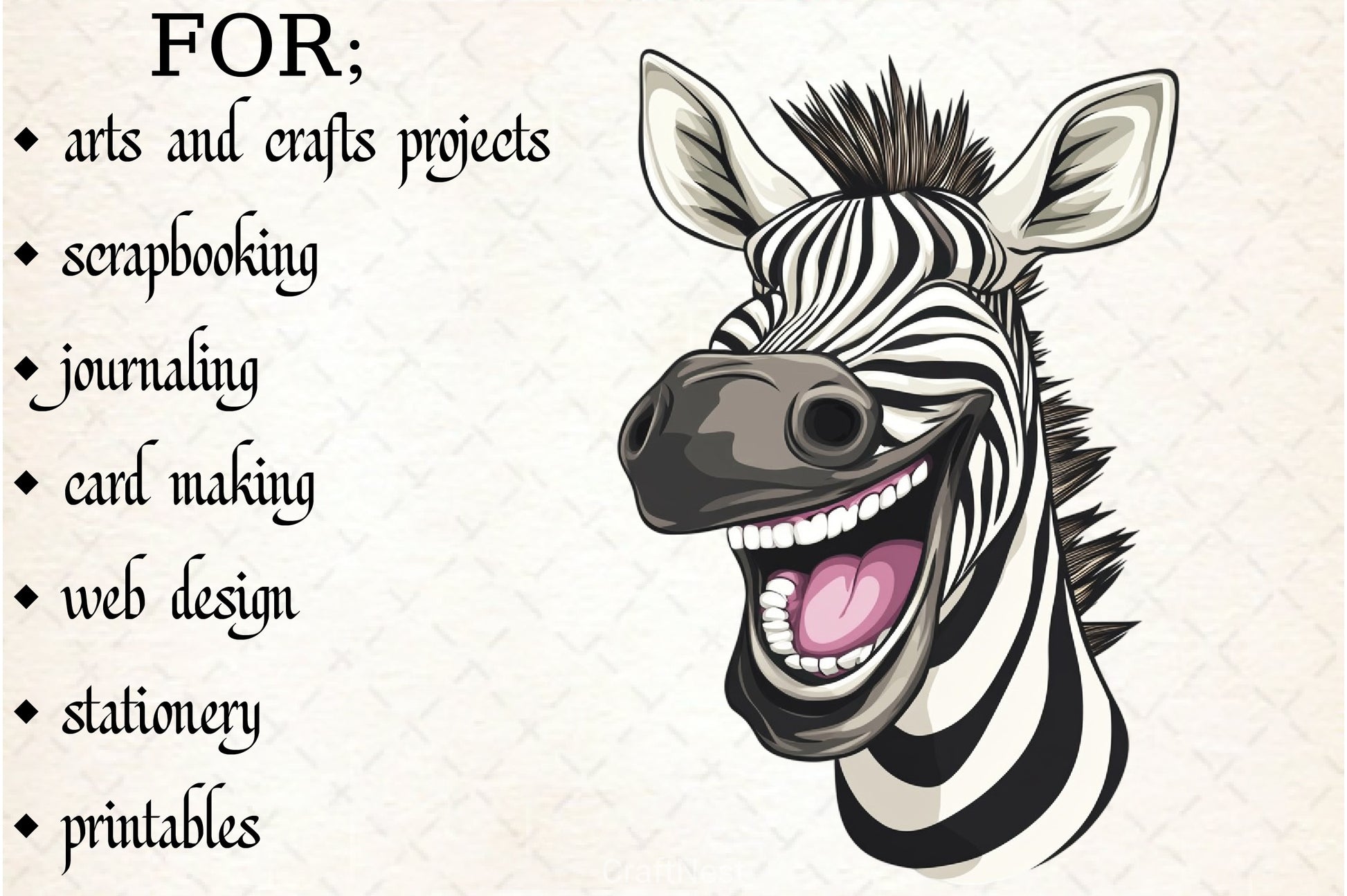 Funny Cartoon Zebra Clipart Bundle - CraftNest - Digital Crafting and Art