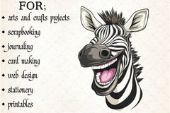 Funny Cartoon Zebra Clipart Bundle - CraftNest - Digital Crafting and Art