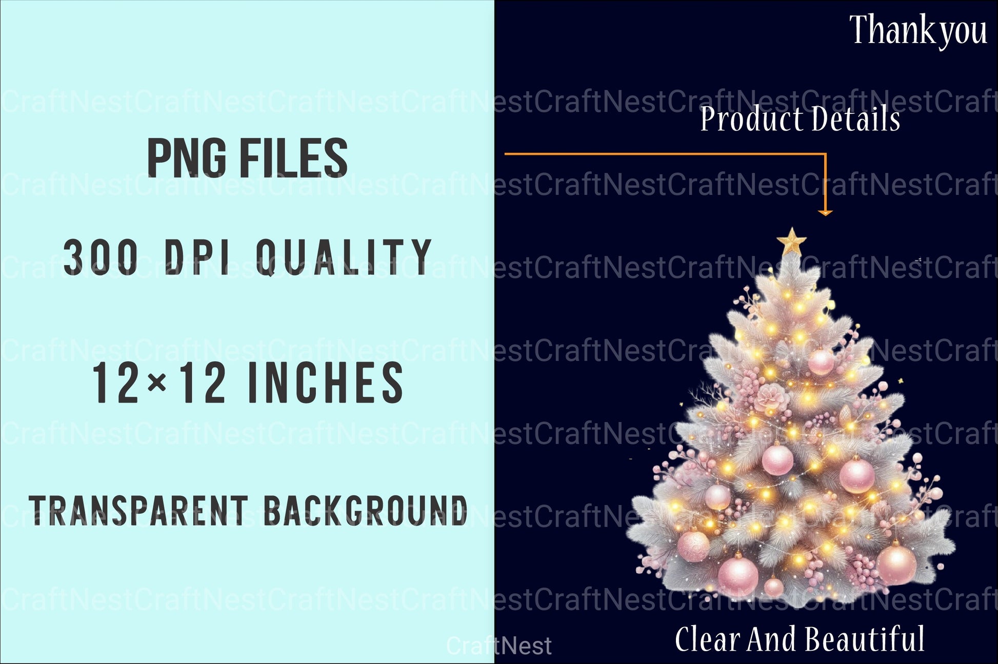 Festive Christmas Tree Clipart Bundle 2 - CraftNest - Digital Crafting and Art