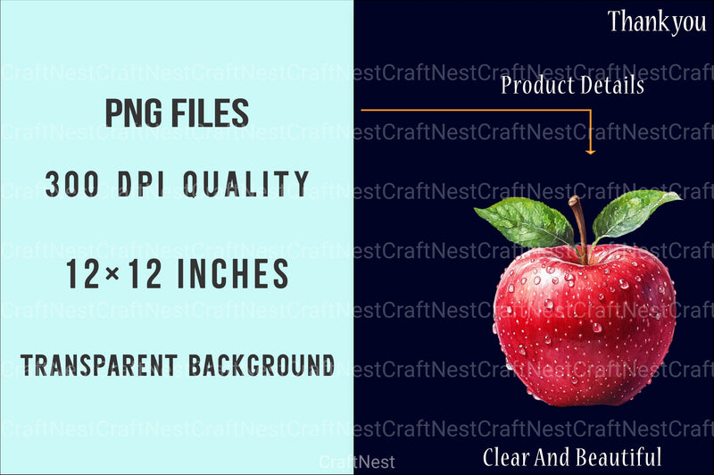 Falling Apples Clipart Bundle 99 - CraftNest - Digital Crafting and Art