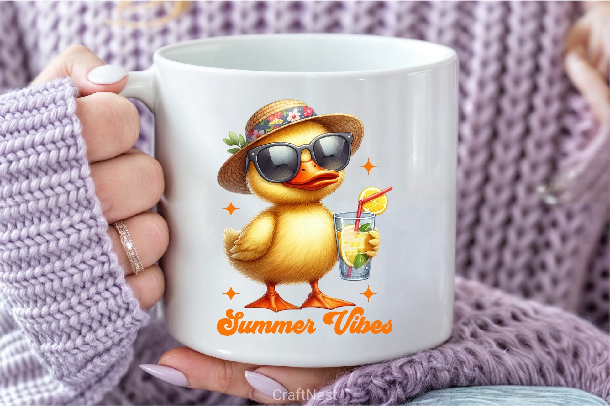Summer Vibes Funny Duck Clipart Bundle 2 - CraftNest - Digital Crafting and Art