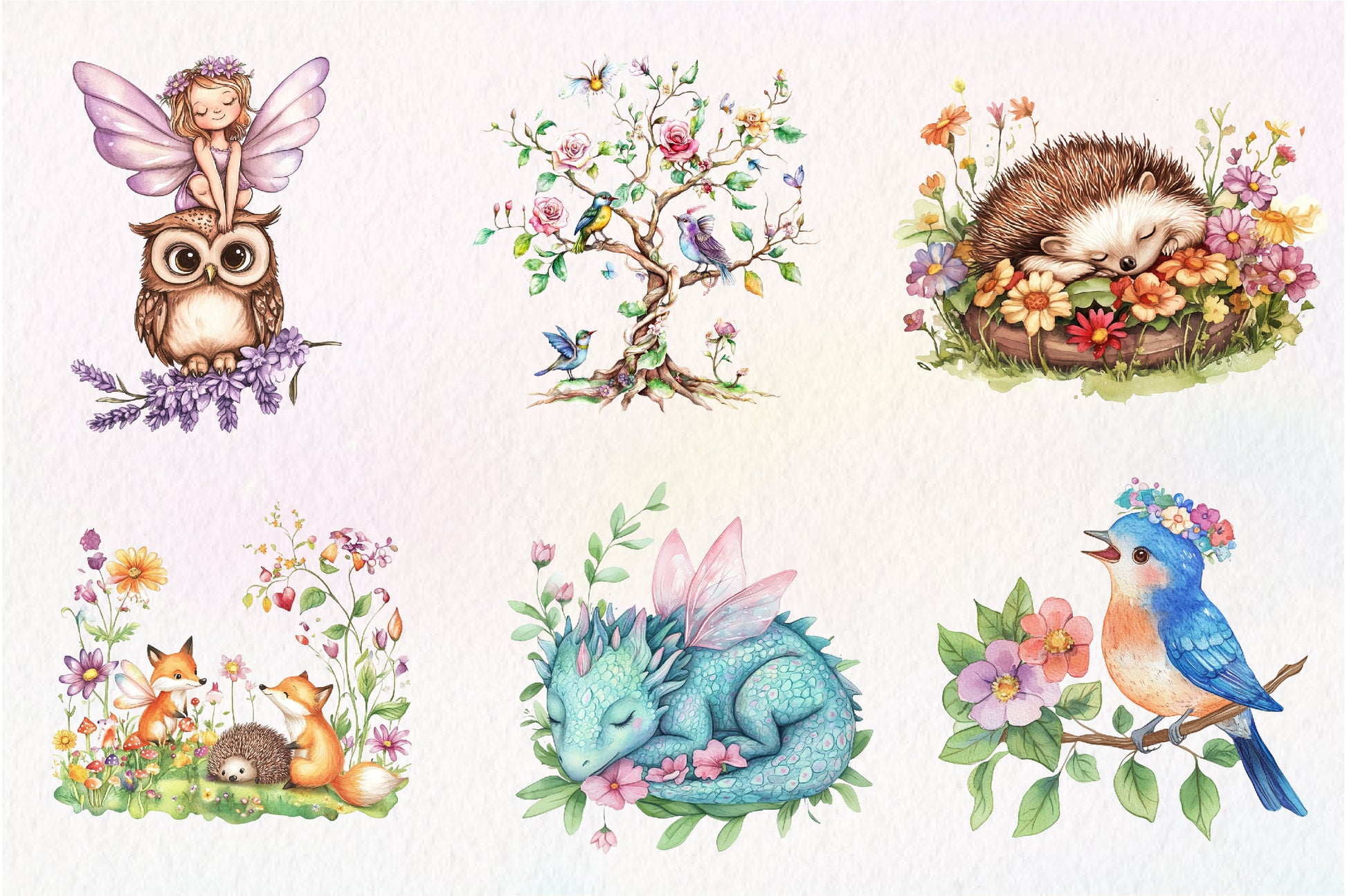 Garden Fairies Floral Animals Clipart Bundle - CraftNest - Digital Crafting and Art