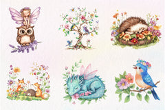 Garden Fairies Floral Animals Clipart Bundle - CraftNest - Digital Crafting and Art