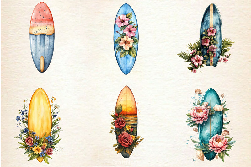 Summer Surfboard Clipart Bundle 2 - CraftNest - Digital Crafting and Art