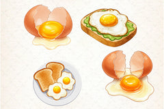 Fried Eggs Clipart Bundle - CraftNest - Digital Crafting and Art
