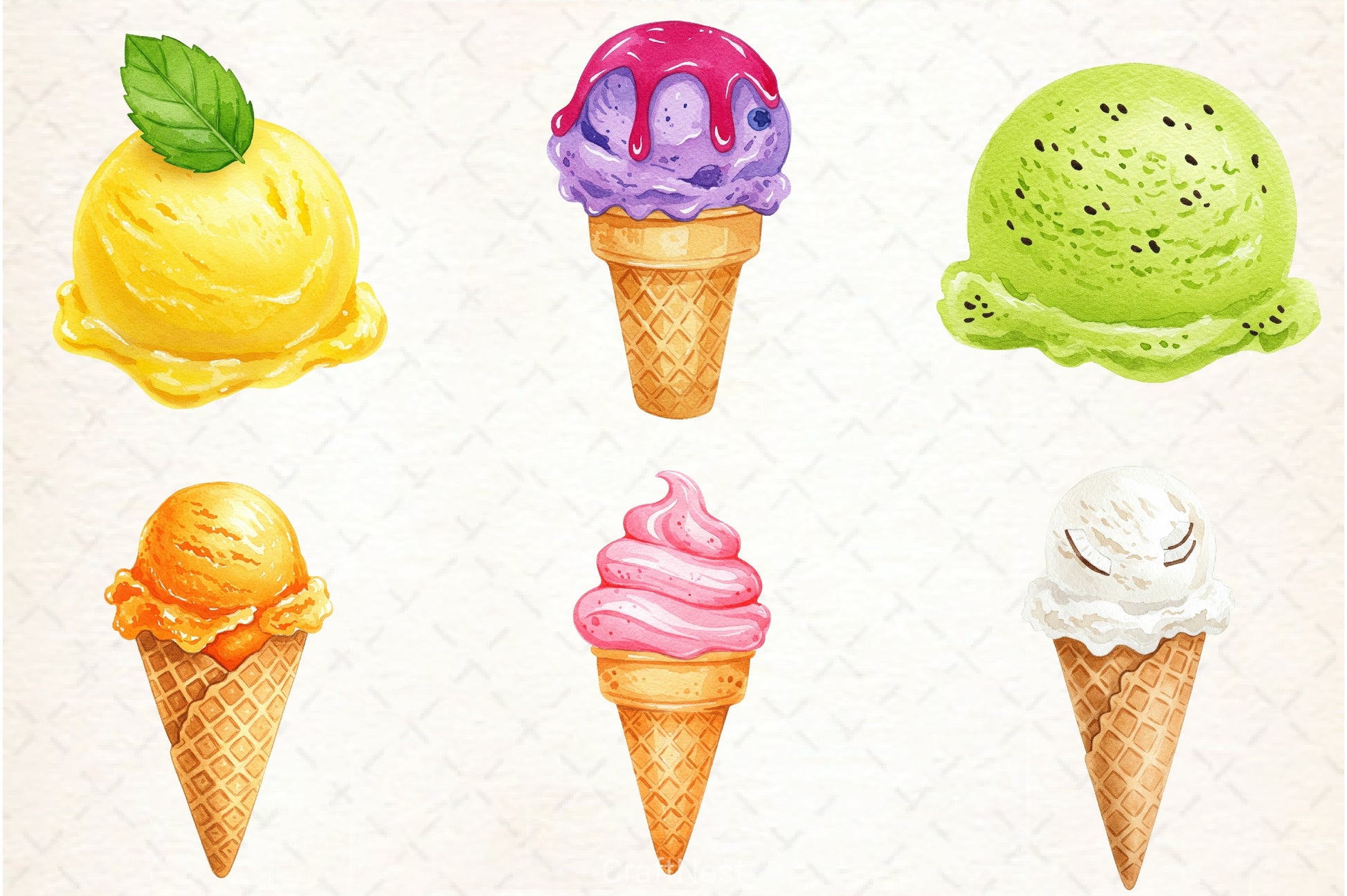Ice Cream Clipart Bundle - CraftNest - Digital Crafting and Art