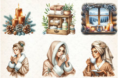 Winter Spa Clipart Bundle - CraftNest - Digital Crafting and Art