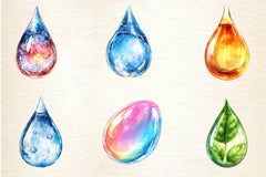 Spring Water Droplets Clipart Bundle 3 - CraftNest - Digital Crafting and Art
