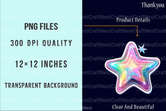 Holographic Stickers Clipart Bundle - CraftNest - Digital Crafting and Art