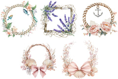 Coquette Coastal Fisherman Clipart Bundle 2 - CraftNest - Digital Crafting and Art