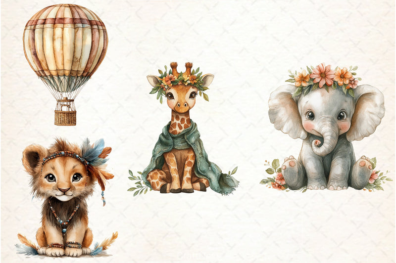 Funny African Animals Clipart Set - CraftNest - Digital Crafting and Art