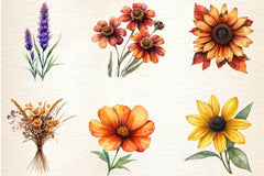 Autumn Wildflowers Clipart Bundle 9 - CraftNest - Digital Crafting and Art