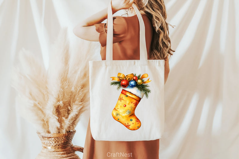 Christmas Stocking Clipart Bundle - CraftNest - Digital Crafting and Art