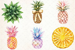 Pineapple Clipart Bundle - CraftNest - Digital Crafting and Art
