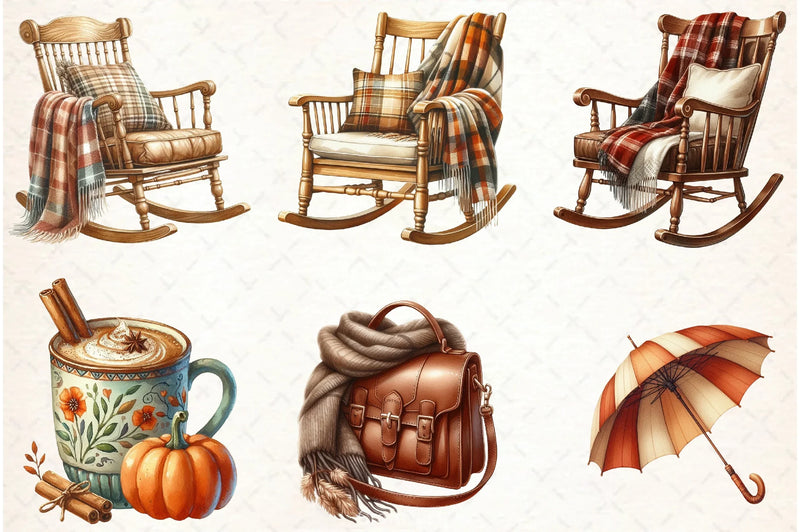 Watercolour Autumn Clipart Bundle 2 - CraftNest - Digital Crafting and Art