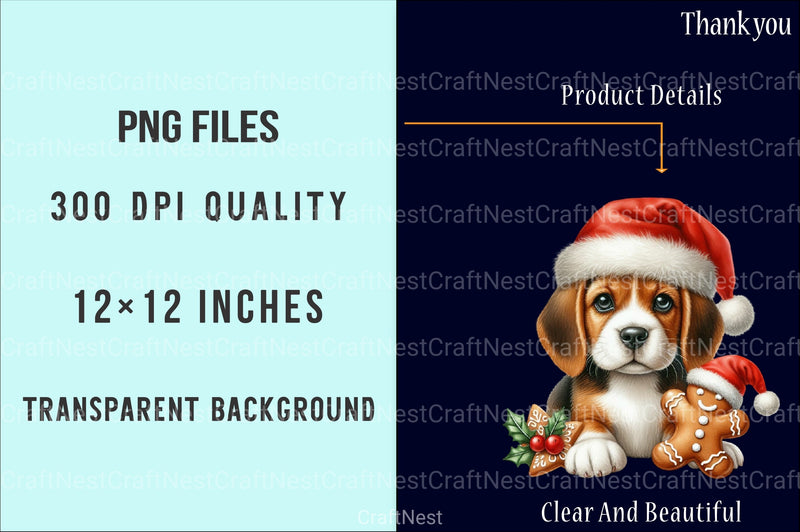 Christmas Puppies Clipart Bundle - CraftNest - Digital Crafting and Art