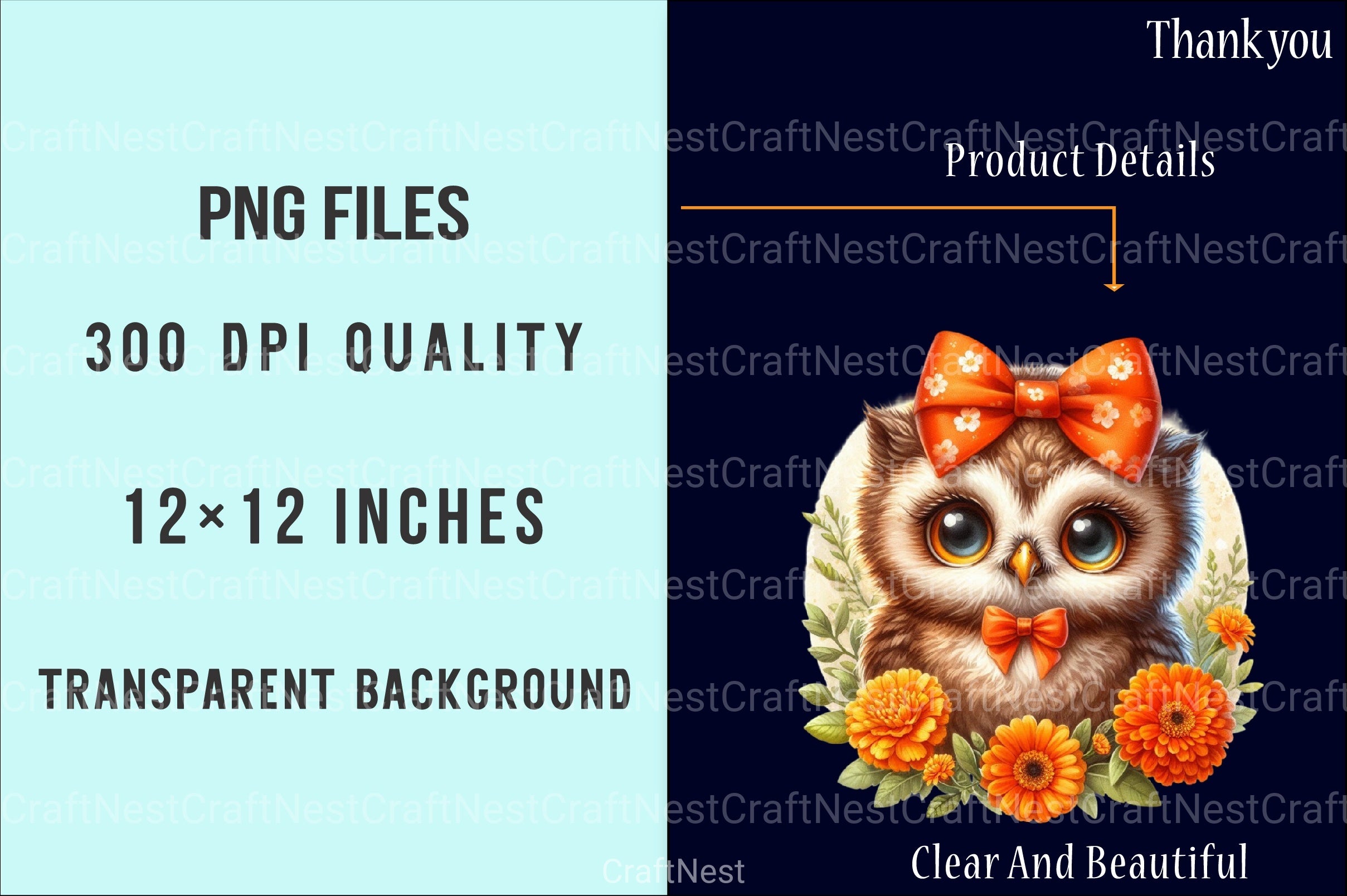 Cute Baby Owl Clipart Bundle - CraftNest - Digital Crafting and Art