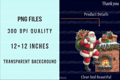 Cartoon Santa Christmas Clipart Bundle - CraftNest - Digital Crafting and Art