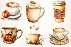 Fall Coffee Clipart Bundle 4 - CraftNest - Digital Crafting and Art