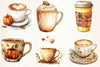 Fall Coffee Clipart Bundle 4