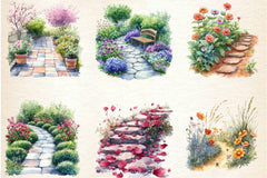 Flower Garden Pathway Clipart Bundle - CraftNest - Digital Crafting and Art