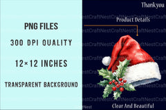 Rustic Red Green Christmas Winter Clipart Bundle - CraftNest - Digital Crafting and Art