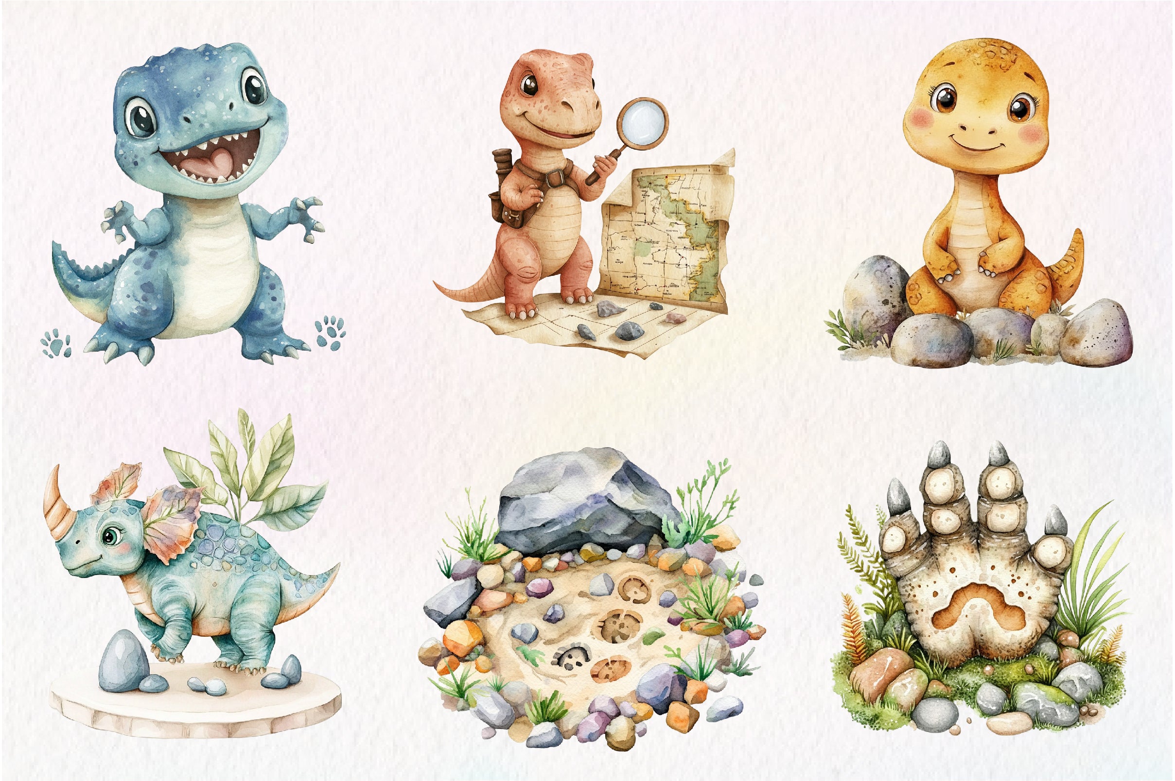 Paleontology Dinosaur Animal Clipart Bundle - CraftNest - Digital Crafting and Art