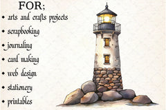 Summer Lighthouses Clipart Bundle - CraftNest - Digital Crafting and Art