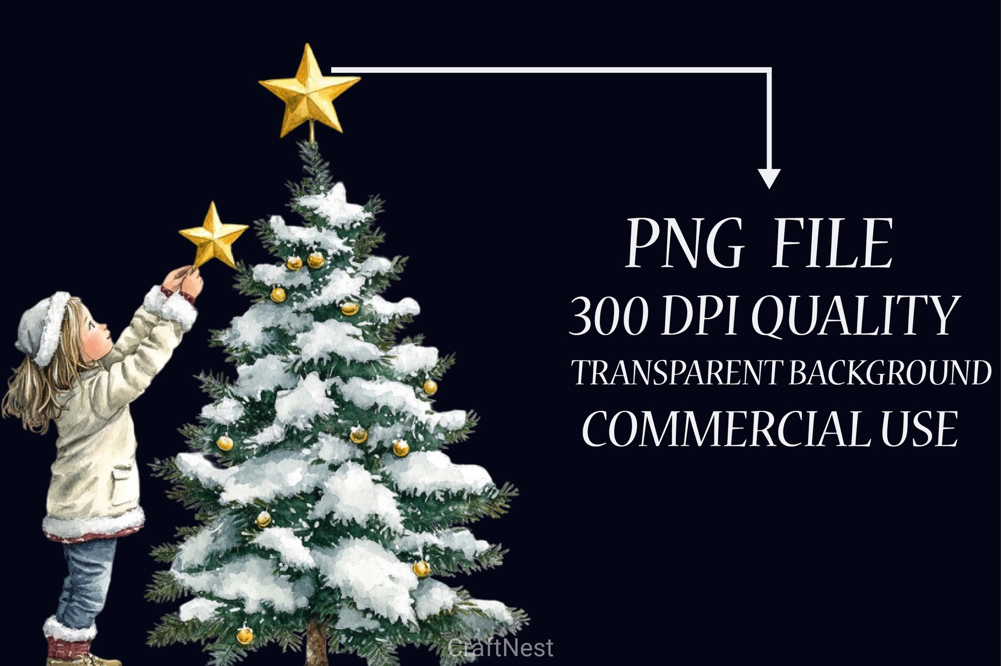 Rustic Winter Christmas Clipart Bundle - CraftNest - Digital Crafting and Art