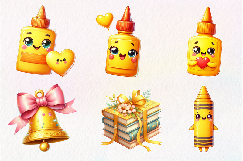 Cute Back To School Clipart Bundle - CraftNest - Digital Crafting and Art