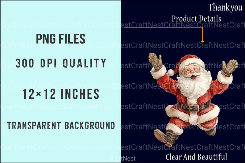 Glitter Cute Christmas Sublimation Clipart Bundle 2 - CraftNest - Digital Crafting and Art