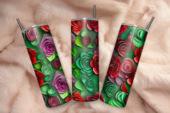 Flower Tumbler Wrap Bundle 11 - CraftNest - Digital Crafting and Art