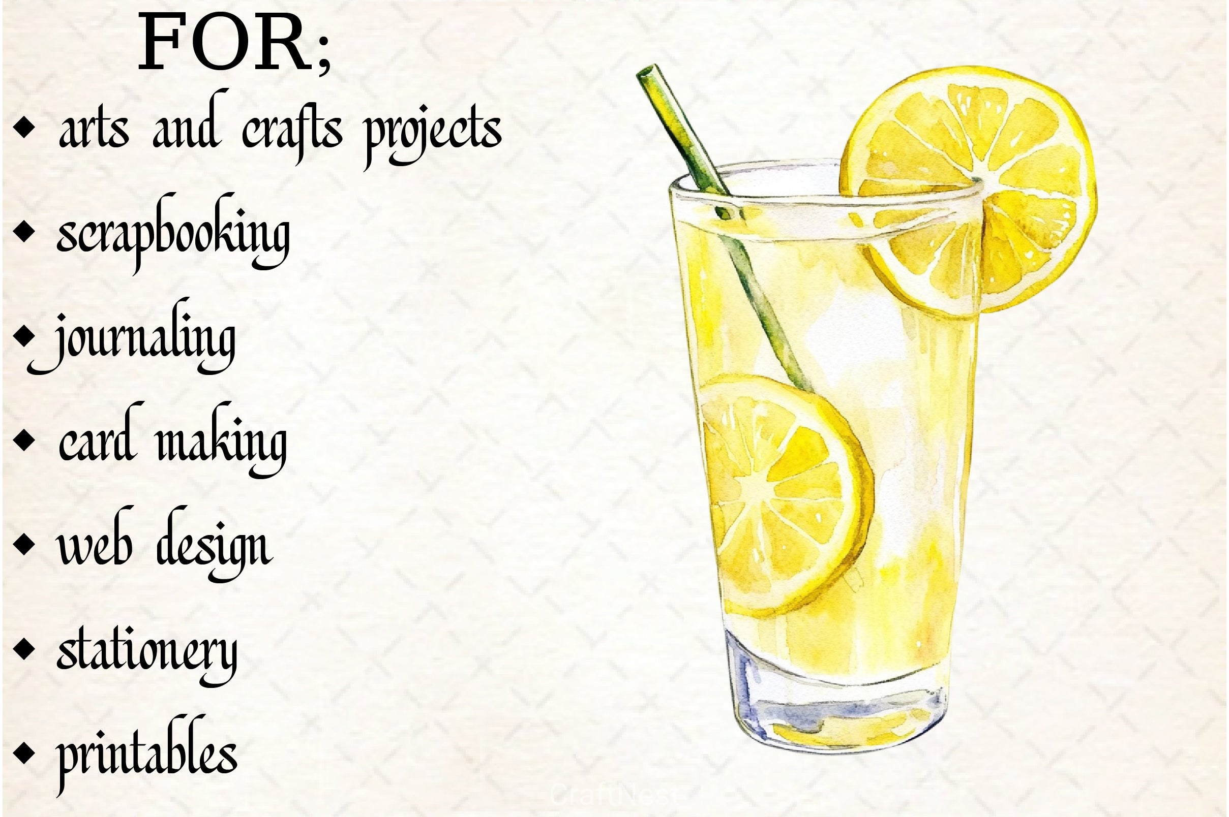 Lemon Clipart Bundle - CraftNest - Digital Crafting and Art