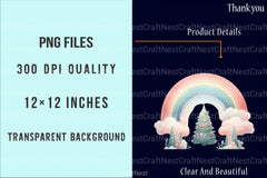 Christmas Pastel Rainbow Clipart Bundle - CraftNest - Digital Crafting and Art