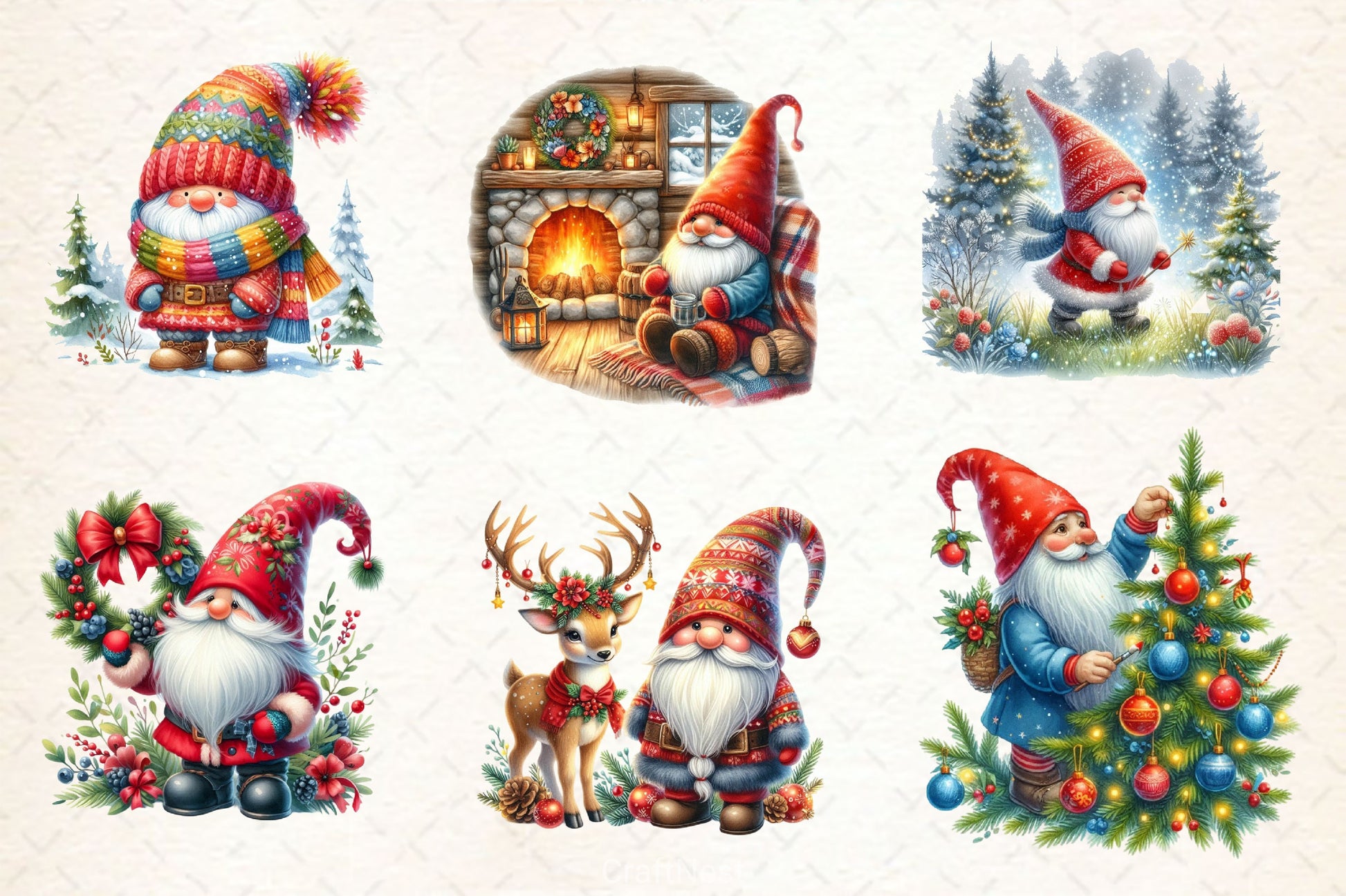 Winter Gnome Clipart Bundle - CraftNest - Digital Crafting and Art