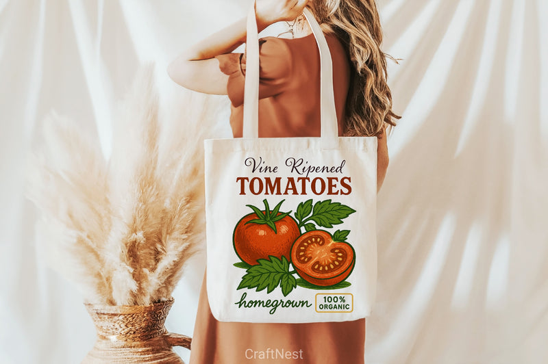 Vine Ripened Tomatoes Organic Clipart Bundle - CraftNest - Digital Crafting and Art
