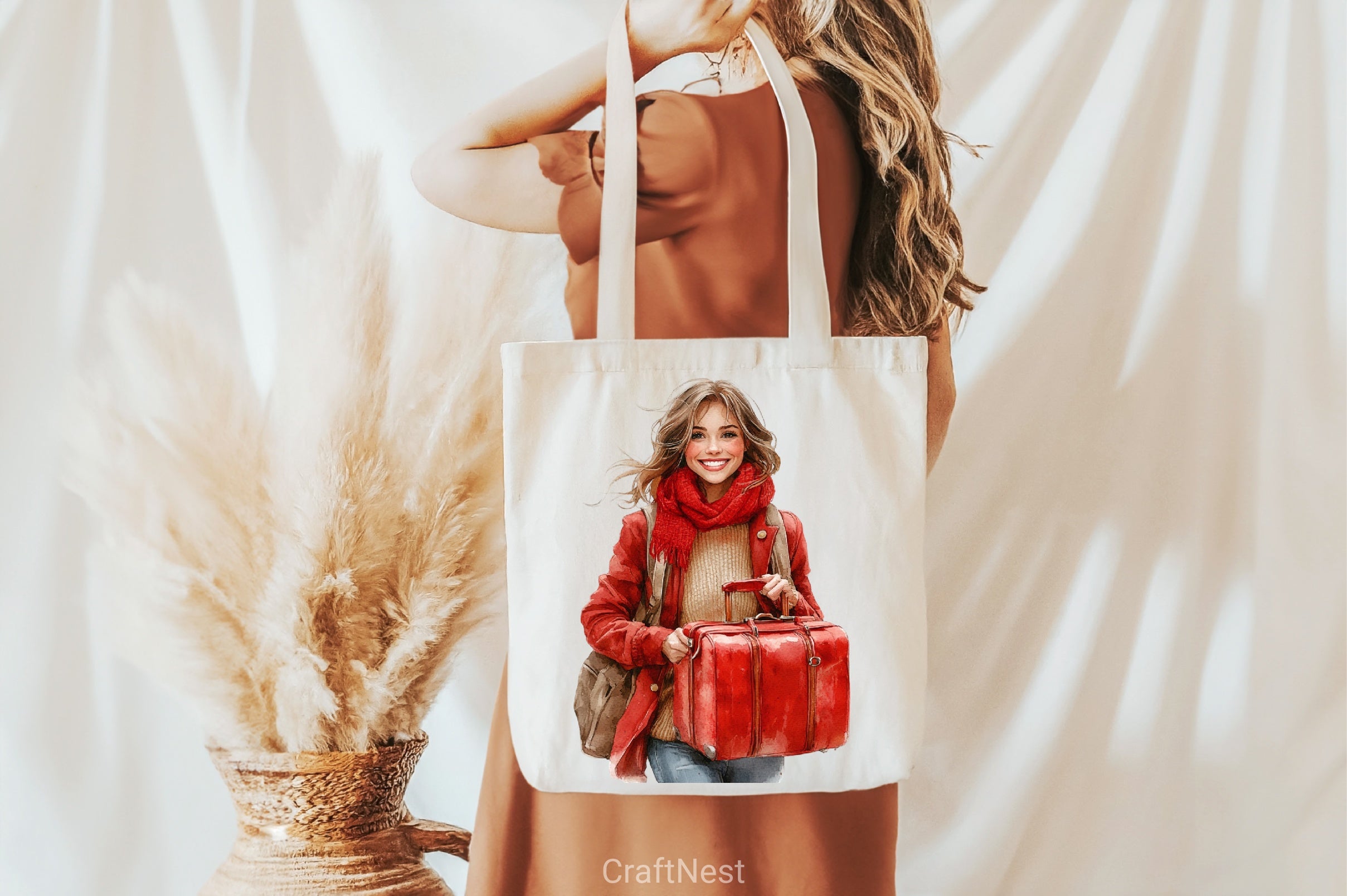 Christmas Travel Watercolor Clipart Bundle - CraftNest - Digital Crafting and Art