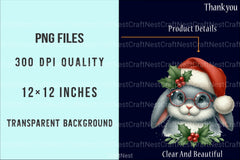 Christmas Bunny Clipart Bundle - CraftNest - Digital Crafting and Art