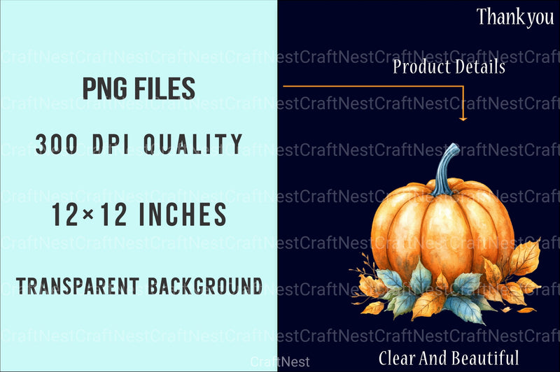 Pumpkin Season Clipart Bundle - CraftNest - Digital Crafting and Art