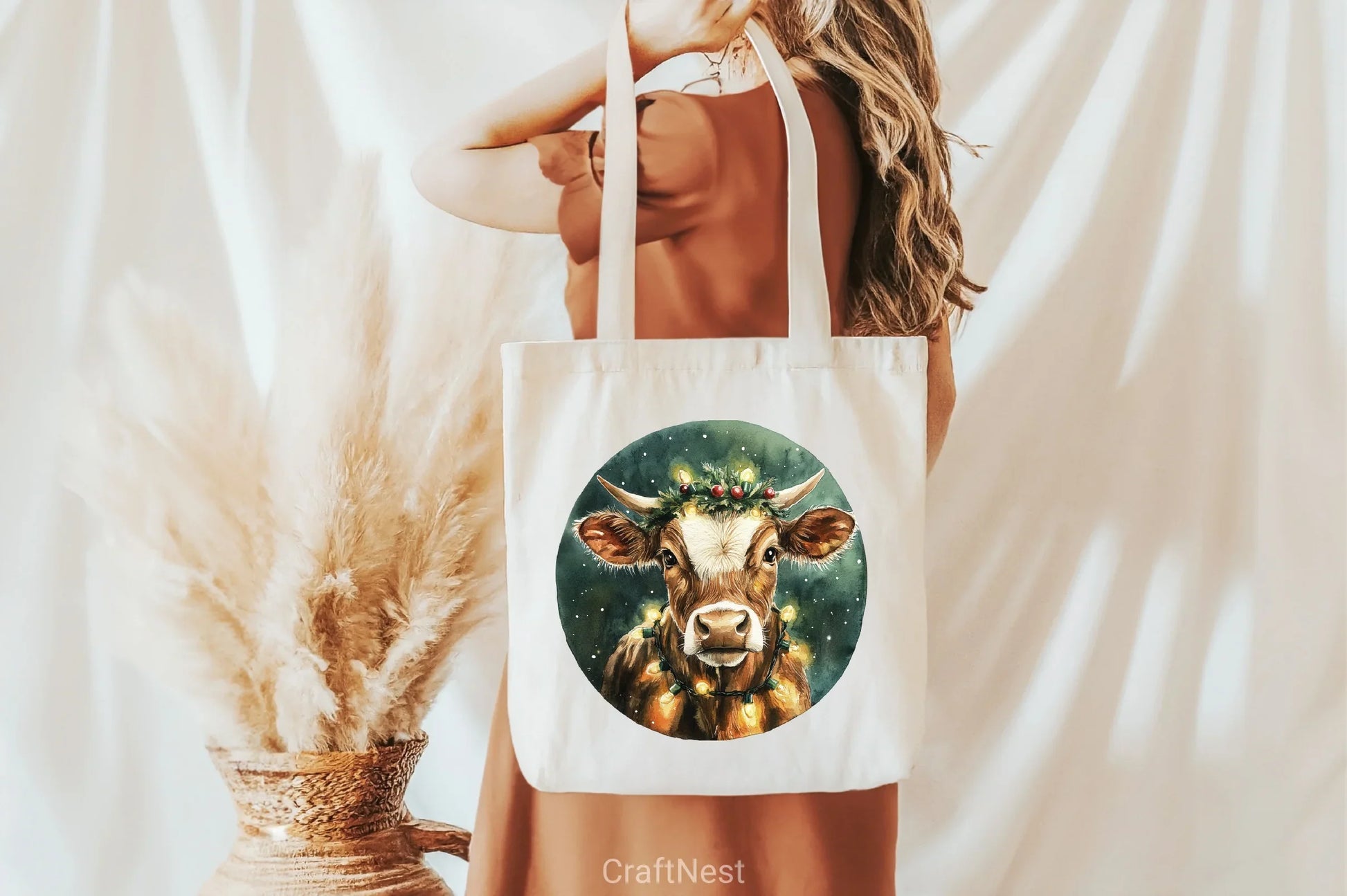 Christmas Highland Cow Clipart Bundle 3 - CraftNest - Digital Crafting and Art