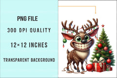 Funny Reindeer Christmas Clipart Bundle 7 - CraftNest - Digital Crafting and Art
