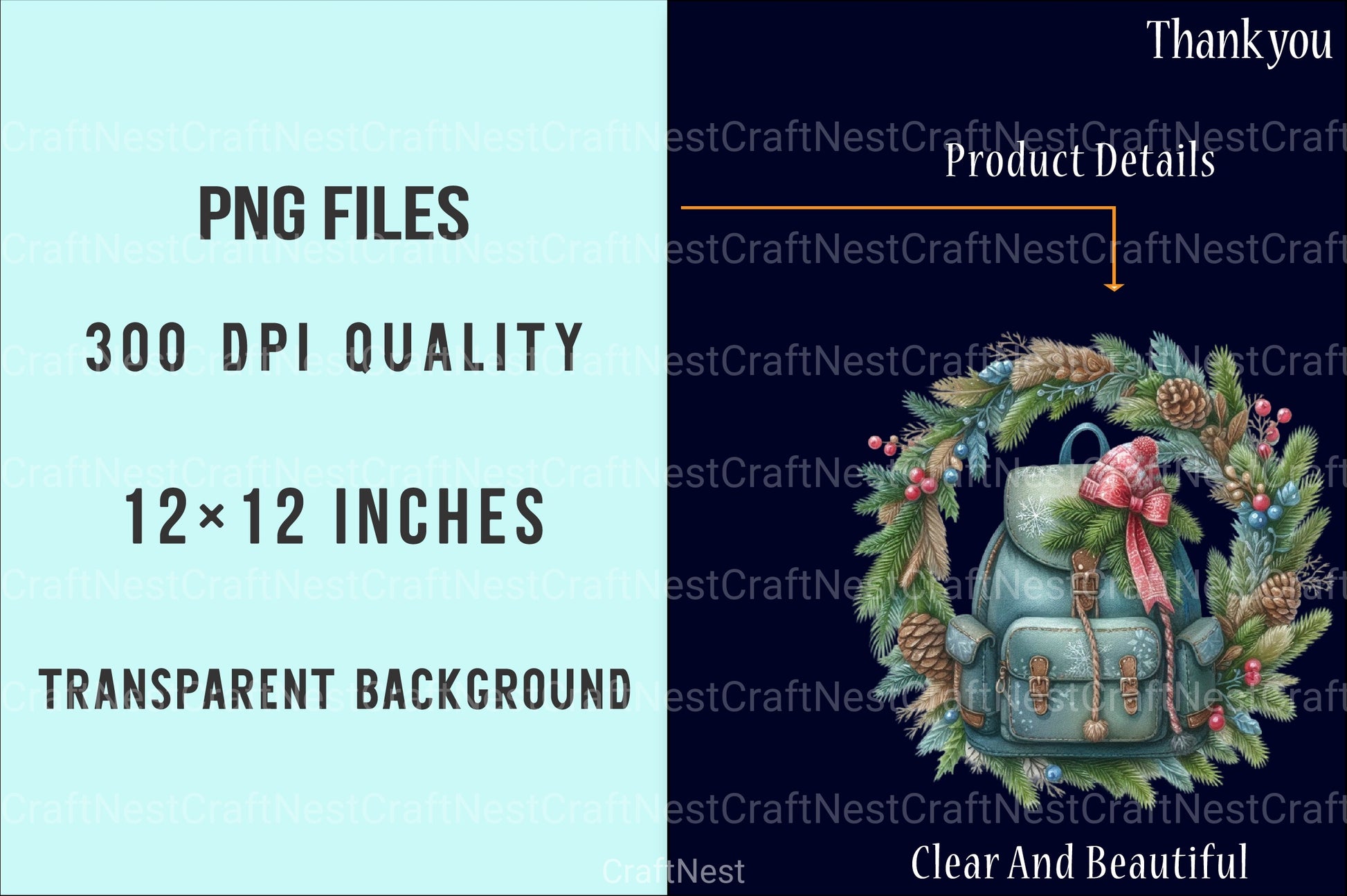 Christmas Backpack Clipart Bundle - CraftNest - Digital Crafting and Art