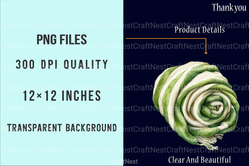 Cozy Green Christmas Winter Clipart Bundle - CraftNest - Digital Crafting and Art