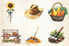 Autumn Garden Clipart Bundle 2 - CraftNest - Digital Crafting and Art