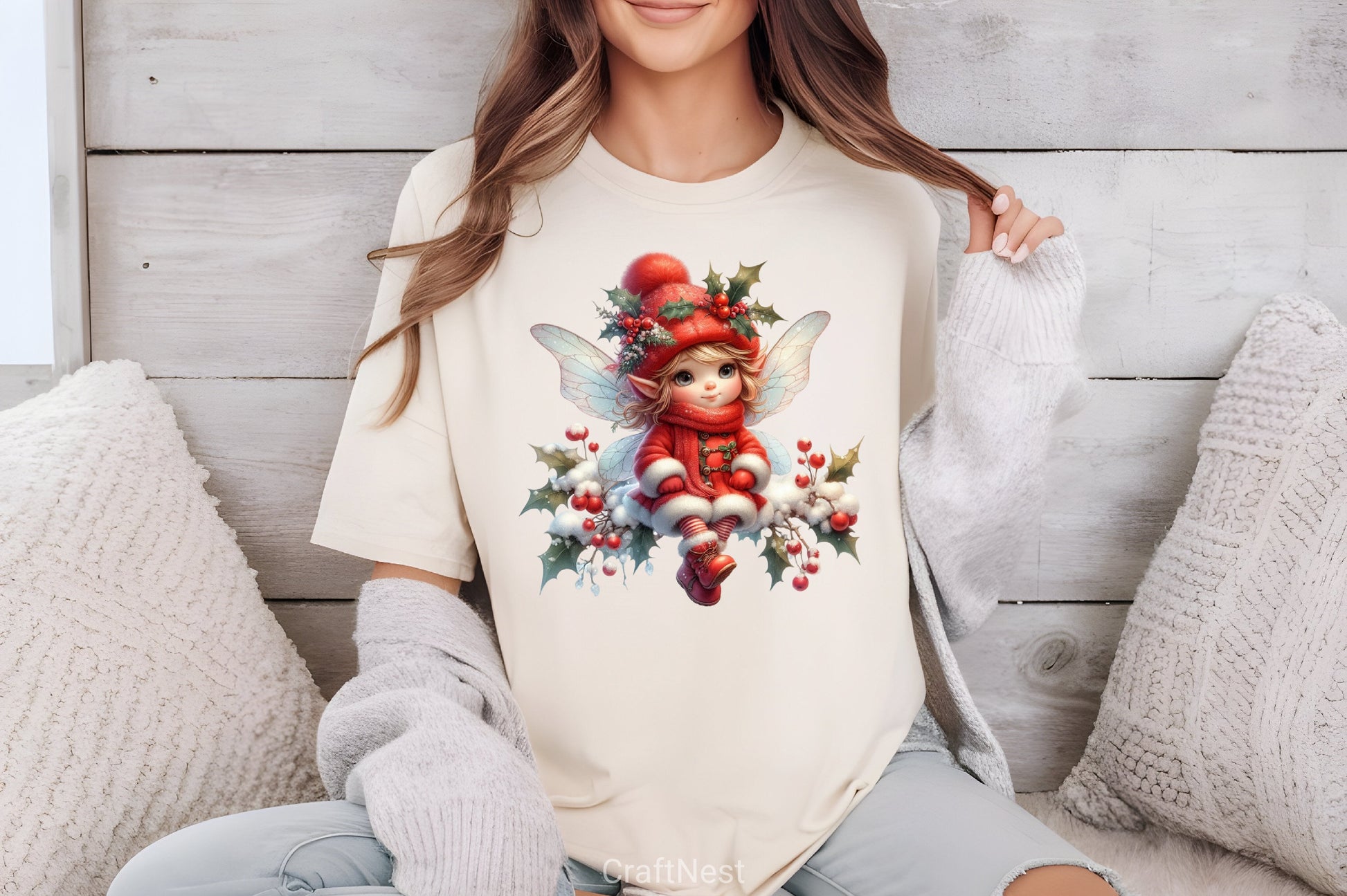 Cute Christmas Fairy Clipart Bundle - CraftNest - Digital Crafting and Art