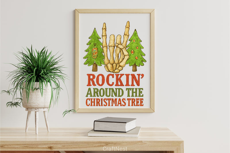 Rockin' Christmas Tree Clipart Bundle 1 - CraftNest - Digital Crafting and Art